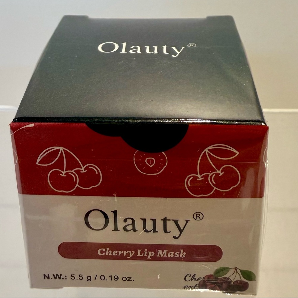 Olauty Cherry Lip Mask use day and night. Honeypot. Lip scrubber includes.